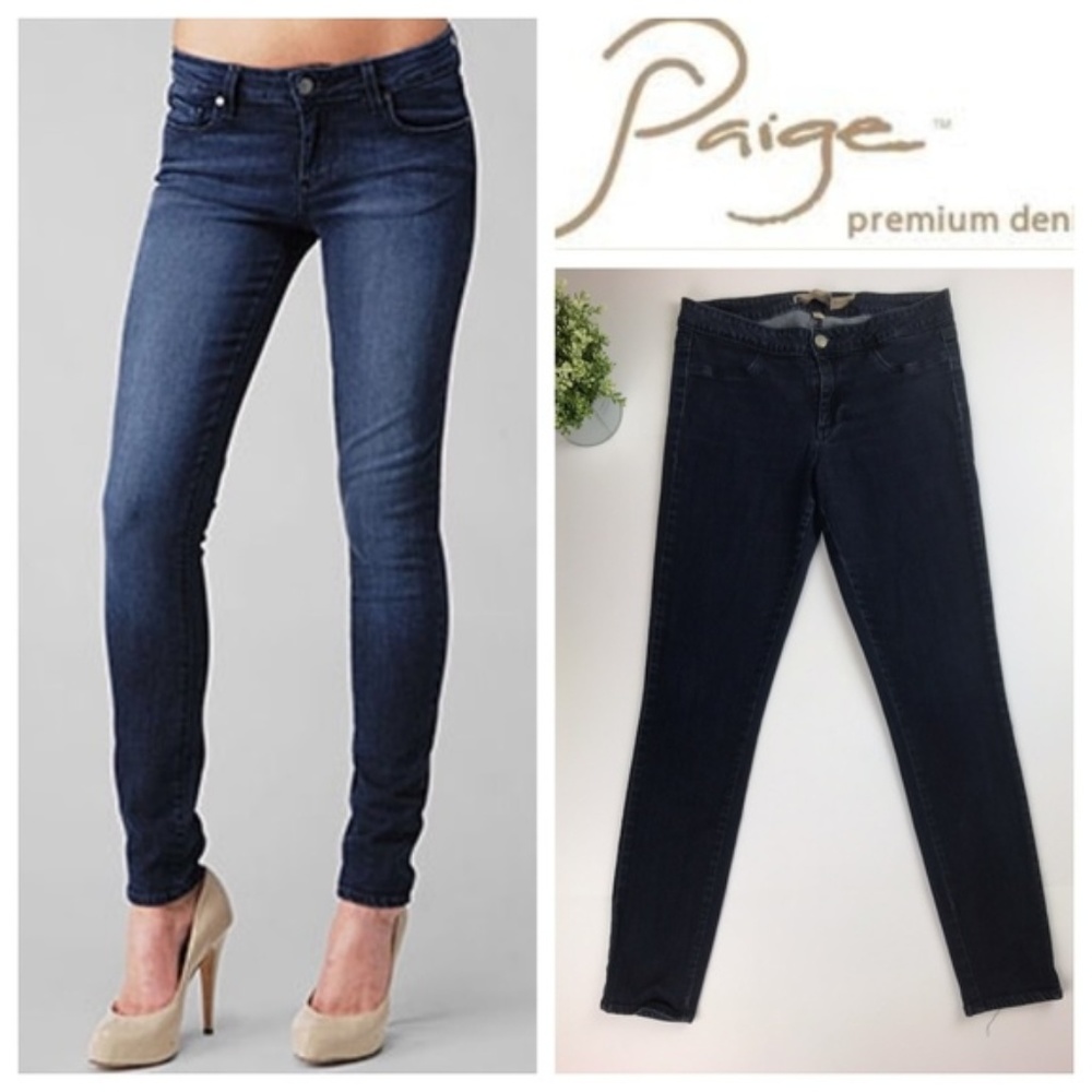 Paige Rowena Leggings Dark Wash Skinny Jeans 31 - Picture 10 of 10